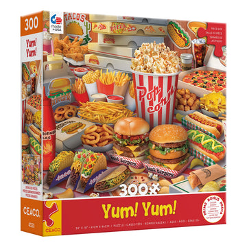 Ceaco Yum Yum 300 Oversized Piece Jigsaw Puzzle - Multicolor Fun for All Ages, Perfect for Family Game Night and Relaxation