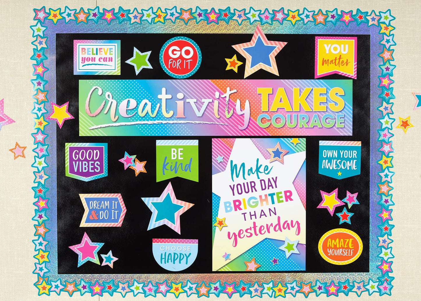 Colorful Vibes Creativity Takes Courage Banner