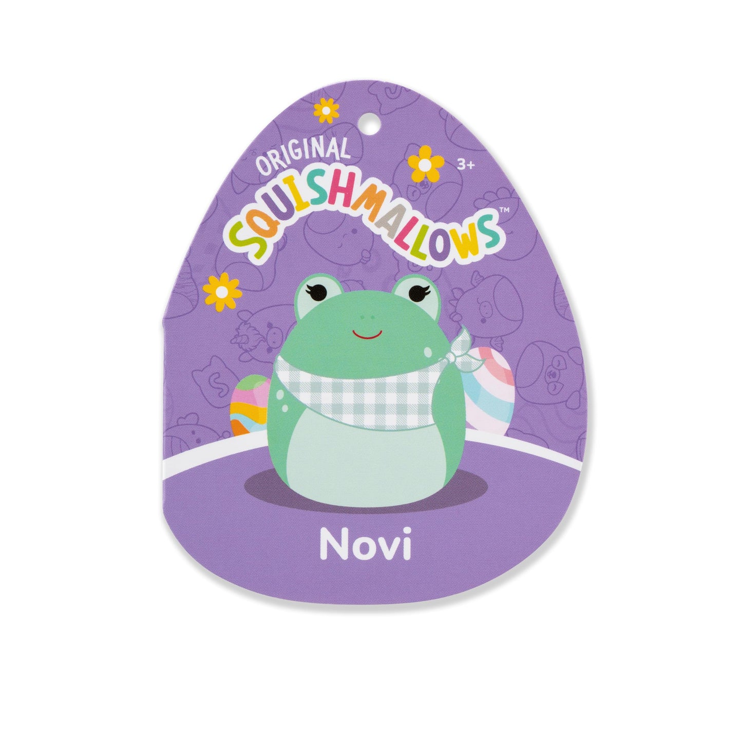 Squishmallows Original 5In Novi The Teal Frog With Gingham Bandana - Official Jazwares Easter Plush (Little)