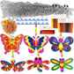 Ayhuhra 30 Sets Butterfly Suncatchers Crafts Kit Dragonfly Suncatcher DIY Window Paint Art Suncatcher Kits for Classroom Spring 