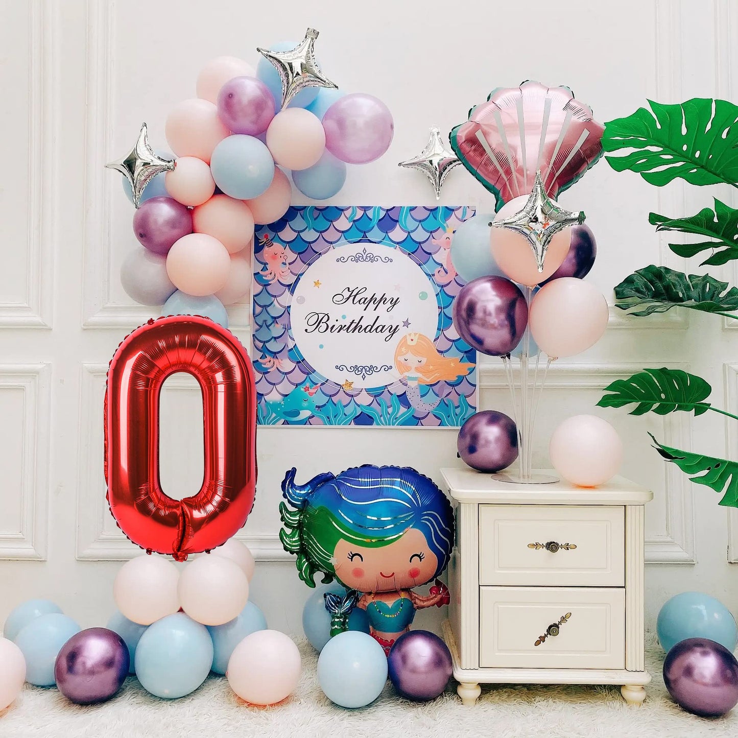 Smlpuame 40 Inch Number Balloon 0-9 Red Large Number 0 Balloons,Digital Balloons For Birthday Party Celebration Decorations Supp
