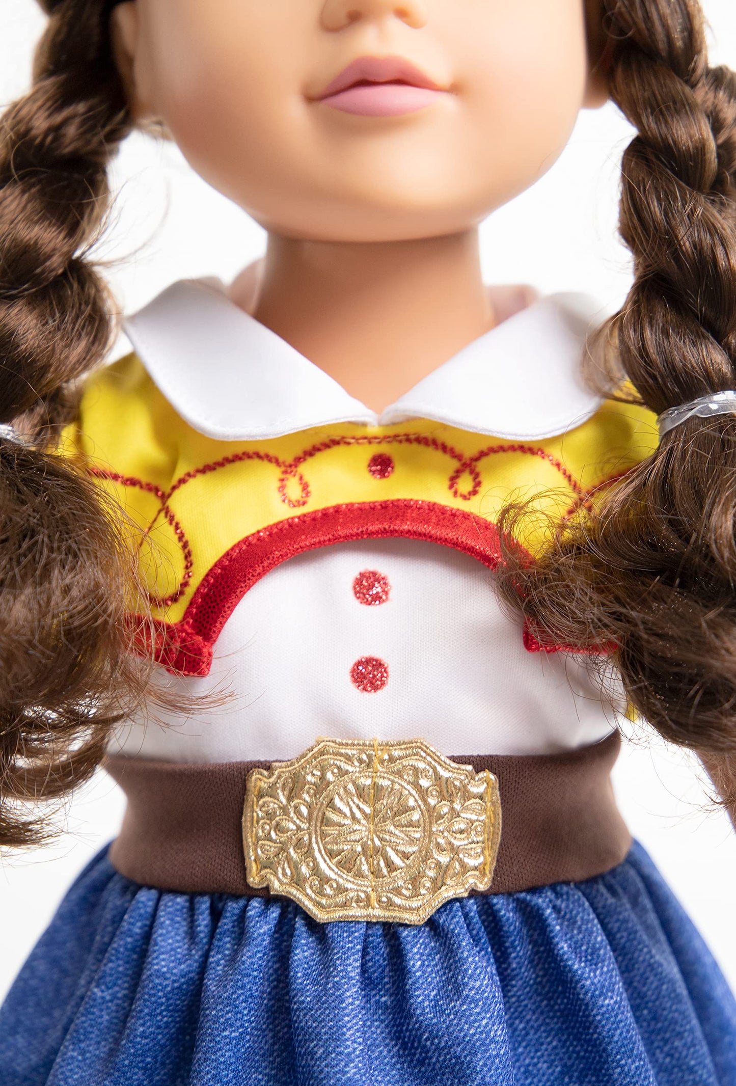 Little Adventures Cowgirl Doll Clothes With Hat (Doll Not Included) - Machine Washable Child Pretend Play And Party Doll Clothes With No Glitter