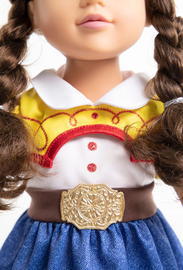 Little Adventures Cowgirl Doll Clothes With Hat (Doll Not Included) - Machine Washable Child Pretend Play And Party Doll Clothes With No Glitter