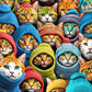 Cross & Glory - Whiskered World: A Kitty Kaleidoscope - Jigsaw Cat Puzzles For Adults 1000 Pieces | Vibrant | Challenging & Detailed