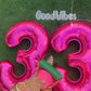 Hot Pink Number 6 Balloon 40 Inch, 6Th Birthday Balloon For Boy Girl, 16 26 60 61 65 Foil Mylar Helium Number Balloons Birthday