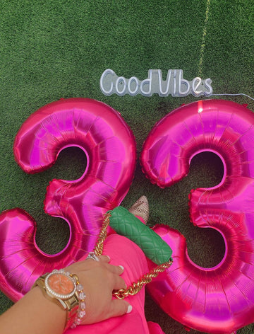 Hot Pink 9 Balloon Number 40 Inch, Number 9 19 29 39 1989 Birthday Balloons Large Foil Mylar Decorations For Birthday Party, Eng
