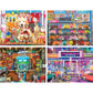 Roseart - Snack Size - Color Palette - 4 X 100 Piece Jigsaw Puzzle For Adults