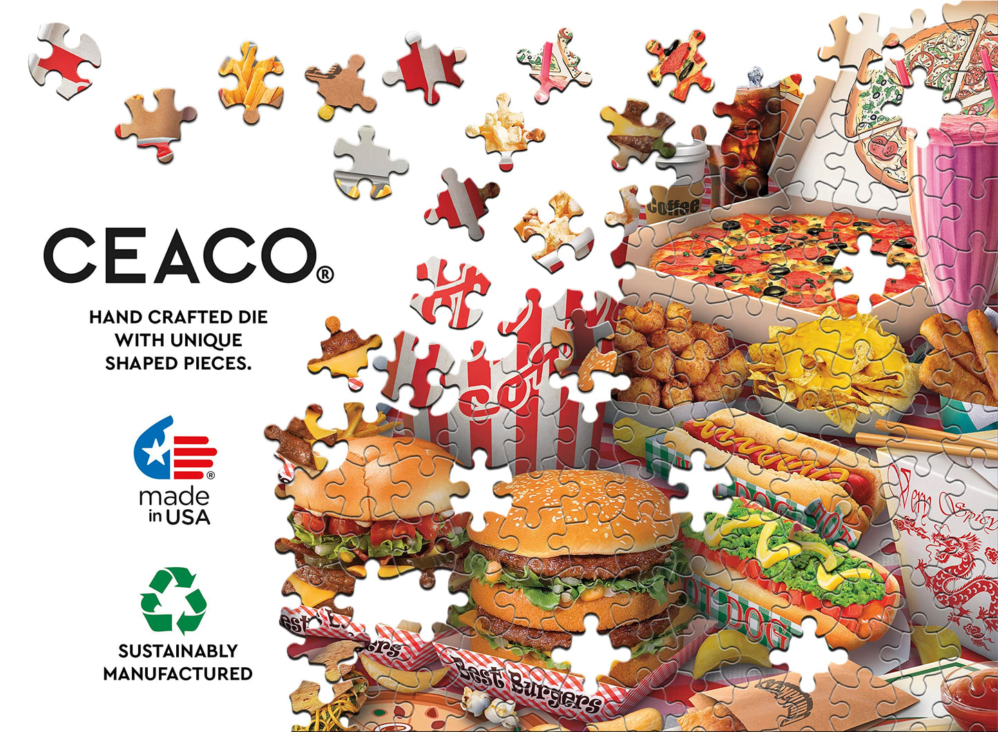 Ceaco Yum Yum 300 Oversized Piece Jigsaw Puzzle - Multicolor Fun for All Ages, Perfect for Family Game Night and Relaxation