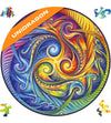 Unidragon Original Wooden Jigsaw Puzzles - Mandala Spiral Incarnation, 700 Pcs, Royal Size 17.7''X17.7'', Beautiful Gift Package