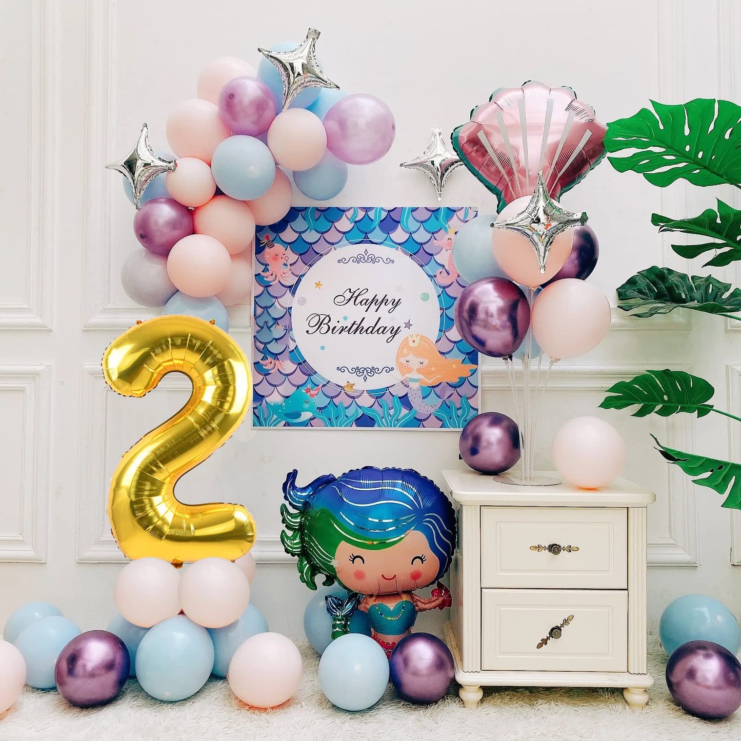 Smlpuame 40 Inch Number Balloon 0-9 Gold Large Number 2 Balloons,Digital Balloons For Birthday Party Celebration Decorations Sup