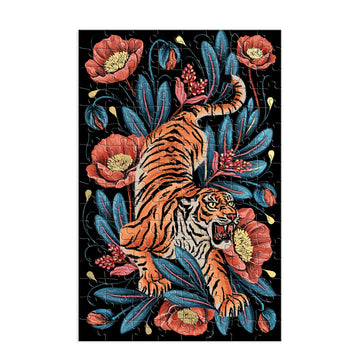 Galison Courageous 128 Piece Matchbox Puzzle - 128 Piece Jigsaw Puzzle Highlighting The Bold Artwork Of Raxenne Manniquiz, Gifta