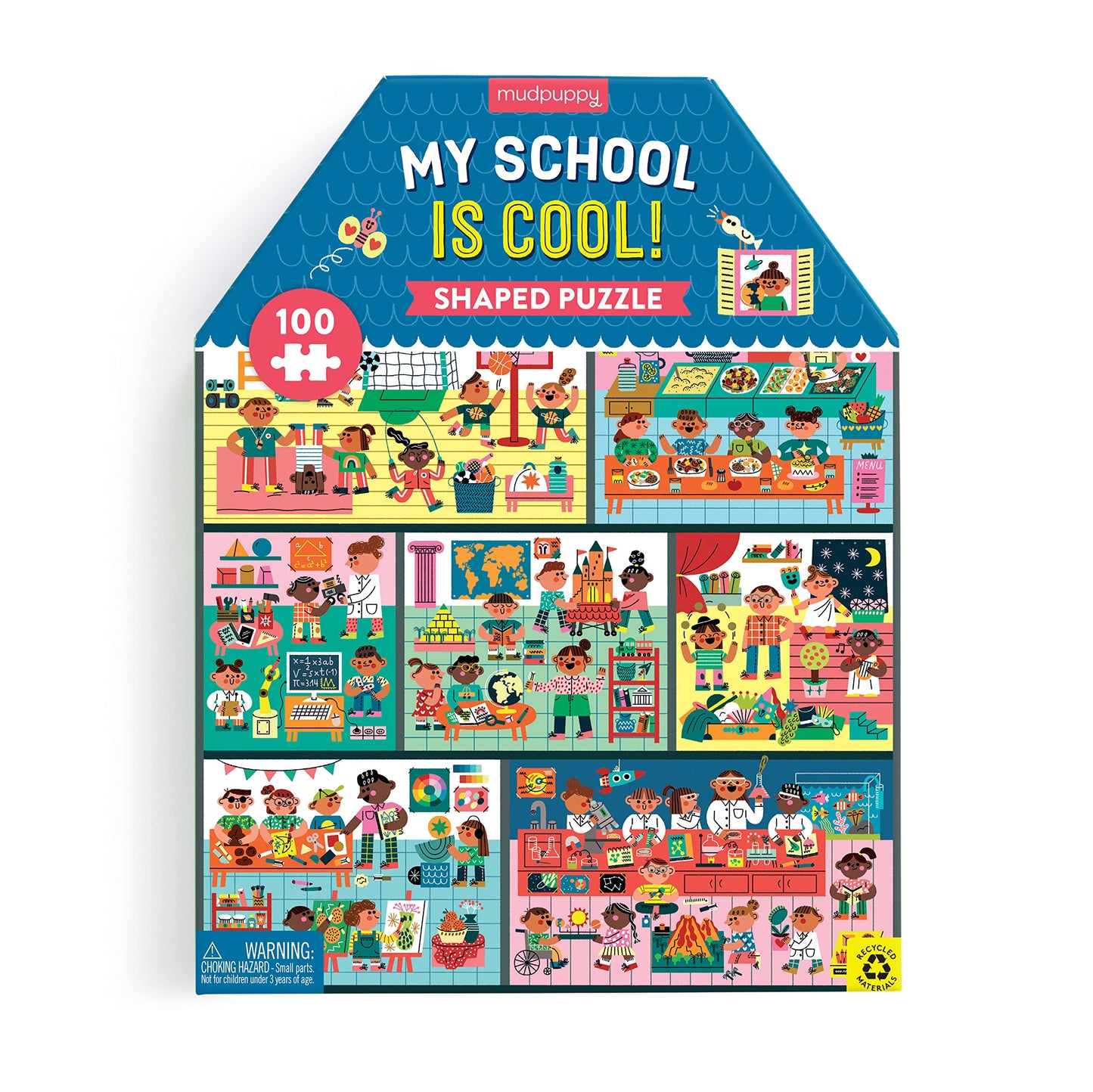 My School is Cool 100 Piece Puzzle House-Shaped Puzzle