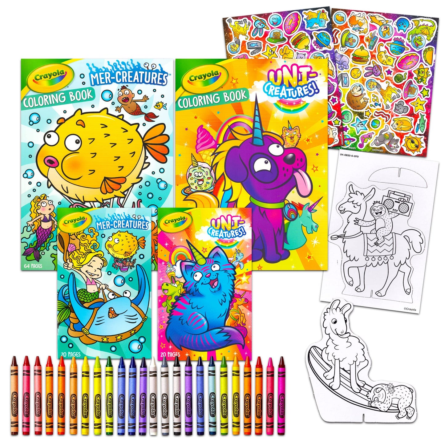 Crayola Coloring Books Set - 13 Pc Animal Activity Books with Crayons & Stickers, Multicolor, Paper, Ideal for Kids & Toddlers