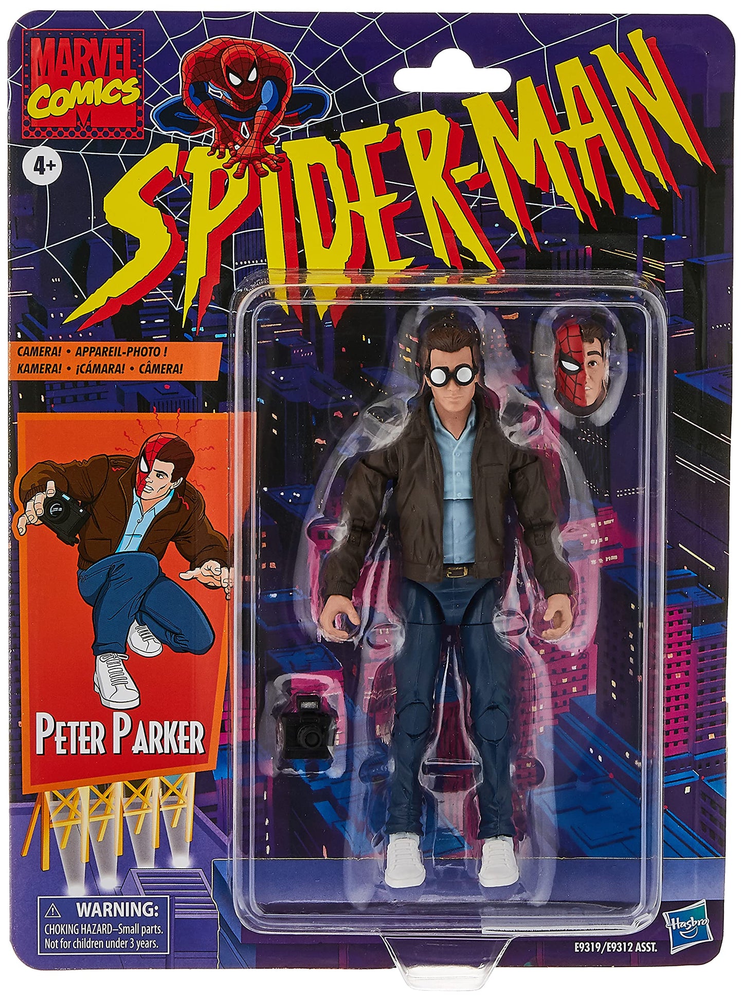 Marvel Spider-Man 6-Inch Action Figure Toy - Retro Collection, Plastic, Green, Model E9319