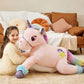 Ikasa Giant Unicorn Stuffed Animal Plush Toy,Big Large Jumbo Soft Toys,43' Huge Size Cute Fluffy Plushy Fat Oversized Plushie,Gifts For Kids Girls Boys (43 Inches, Pink)