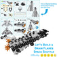 Brain Flakes 16 Wheels And 8 Axles Tube-Go Set Add-On Travel Kit - Build Cars, Trucks, Anything That Spins - Compatible Brand Discs - A Great Stem Toy