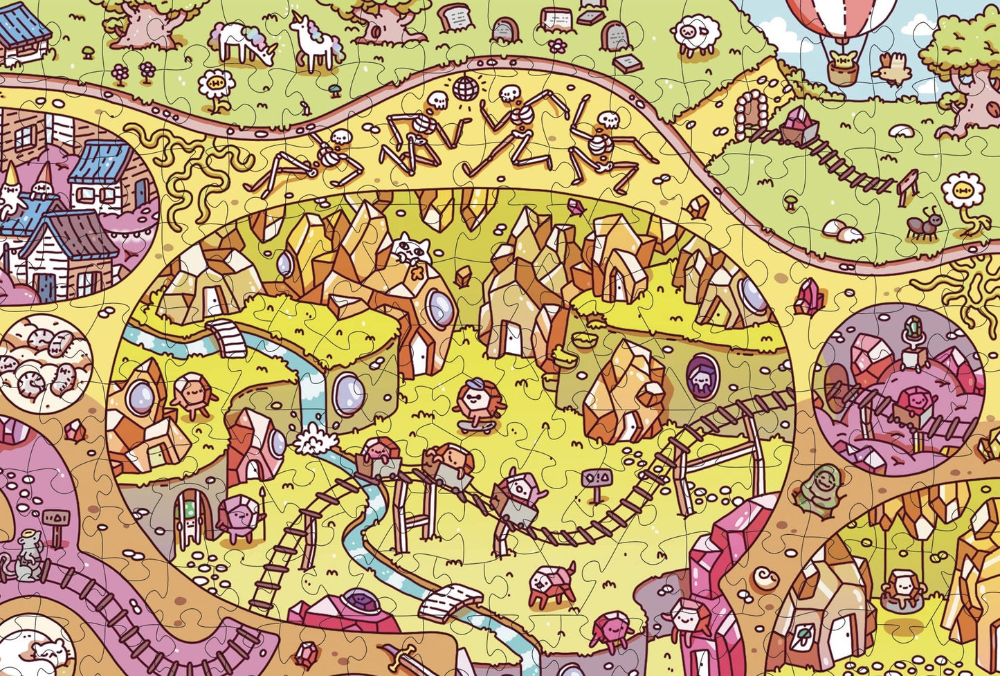Magic Puzzle Company 1000 Piece Jigsaw Puzzle - The Crystal Caves, Model BGZ115816, Paper Material, Series Two