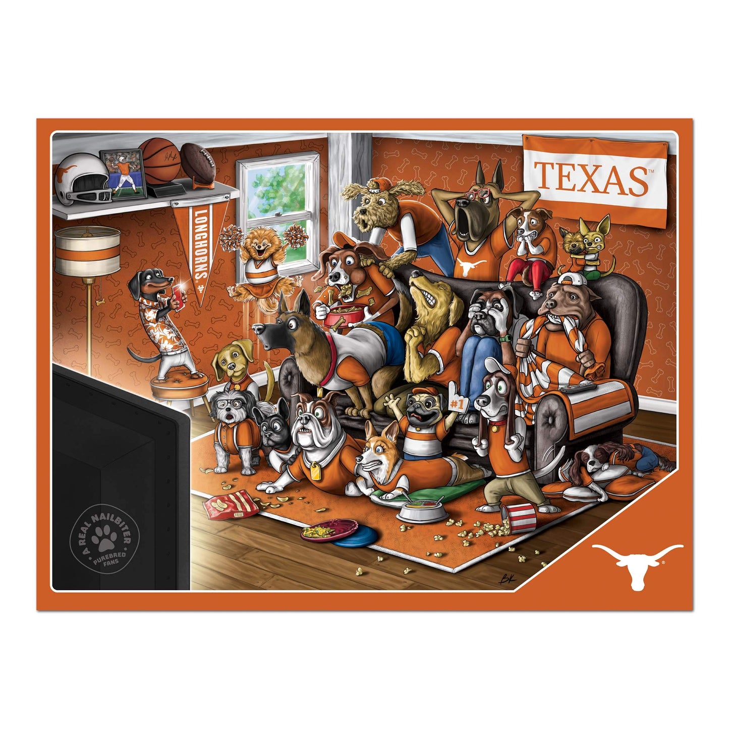 Youthefan Ncaa Texas Longhorns Purebred Fans 500Pc Puzzle - A Real Nailbiter
