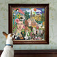 eeBoo Piece & Love: Artist & Daughter - 1000 Piece Puzzle - mature-themed Square Jigsaw  23x23  Includes Image Reference Insert  Glossy Pieces