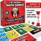 Island Genius JOiFuli Math Genius Card Game - Educational Addition, Subtraction, Multiplication, Division - Ages 6+, Red Black