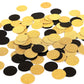 MOWO Glitter Confetti Circles Wedding Party Decor and Table Decor 1.2 in Diameter (glitter gold,black,200pc)