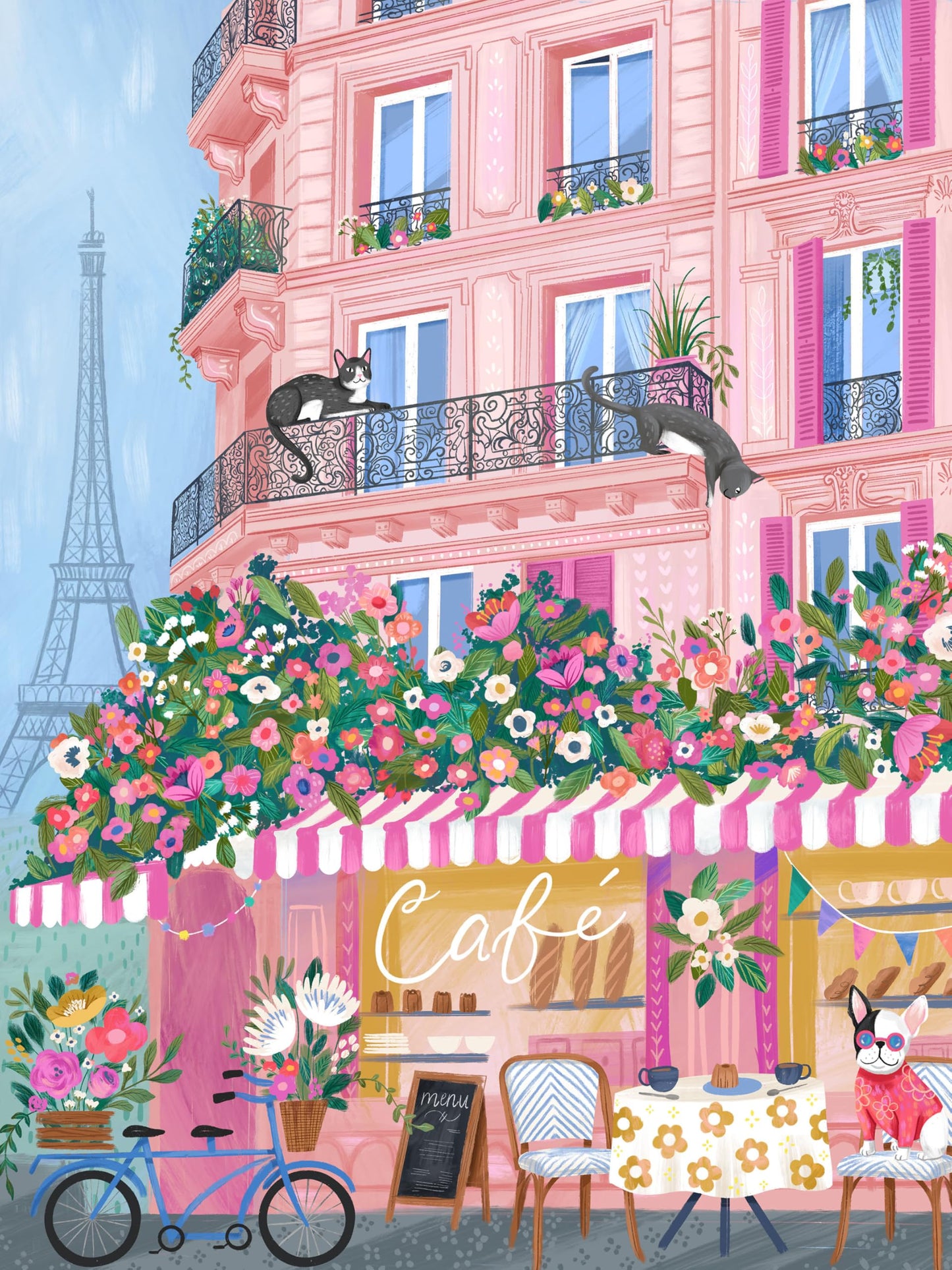 Ceaco - Paris Caf   - 300 Oversized Piece Jigsaw Puzzle