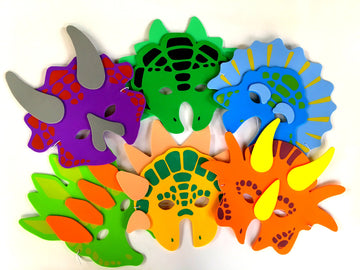Playscene 1 Dozen Foam Dinosaur Masks, Party Favors For Children (12 Dinosaur Masks)