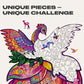 Unidragon Wooden Jigsaw Puzzles - Fairy Bird, 297 Pcs, King Size 11.6'X15.1', Beautiful Gift Package, Unique Shape Best Gift For Adults And Kids