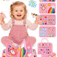 GONINO Toddlers Busy Book Montessori Toy, Unicorn Felt Busy Board for Girls