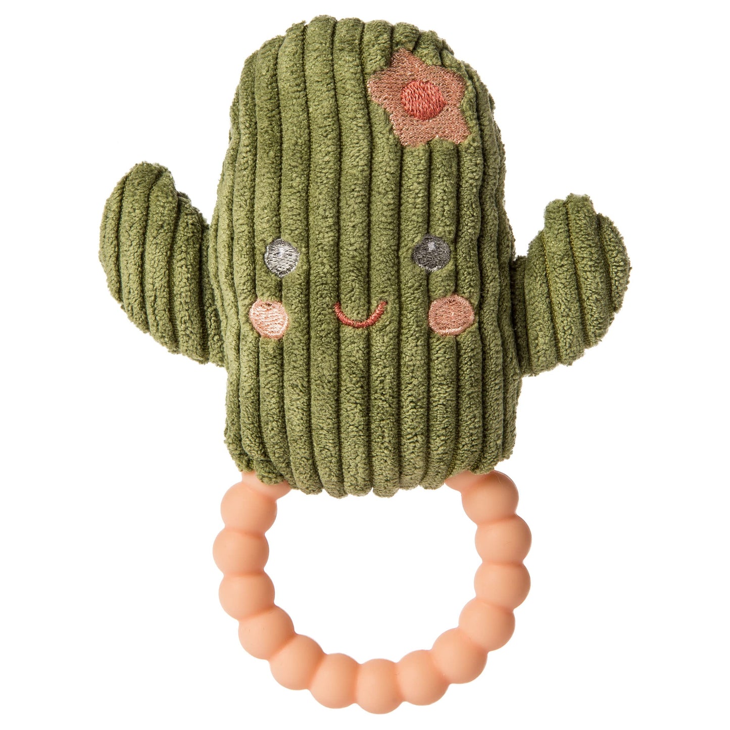 Mary Meyer Sweet Soothie Soft Baby Rattle With Teether Ring, 6-Inches, Cactus