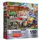 RoseArt Hot Rod Garage 550-Piece Jigsaw Puzzle for Adults - Multi-colored Cardboard Model 6280ZZB