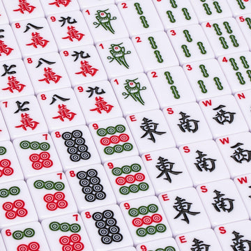 Yellow Mountain Imports 'Bamboo Oasis Chinese Mahjong Set With 146 Small Tiles And Red Vinyl Case — For Chinese Style Gameplay Only [??????????]