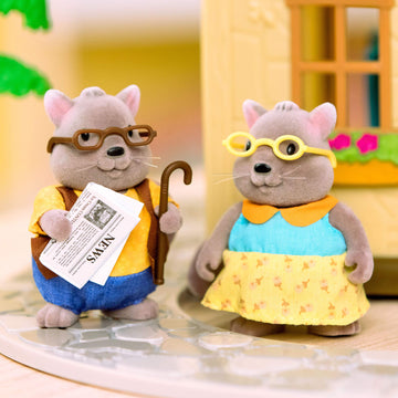 Lil Woodzeez - 16 Pieces Safety Department Dollhouse Playset with Fire Truck, Miniature Furniture & Accessories - Stackable Toy