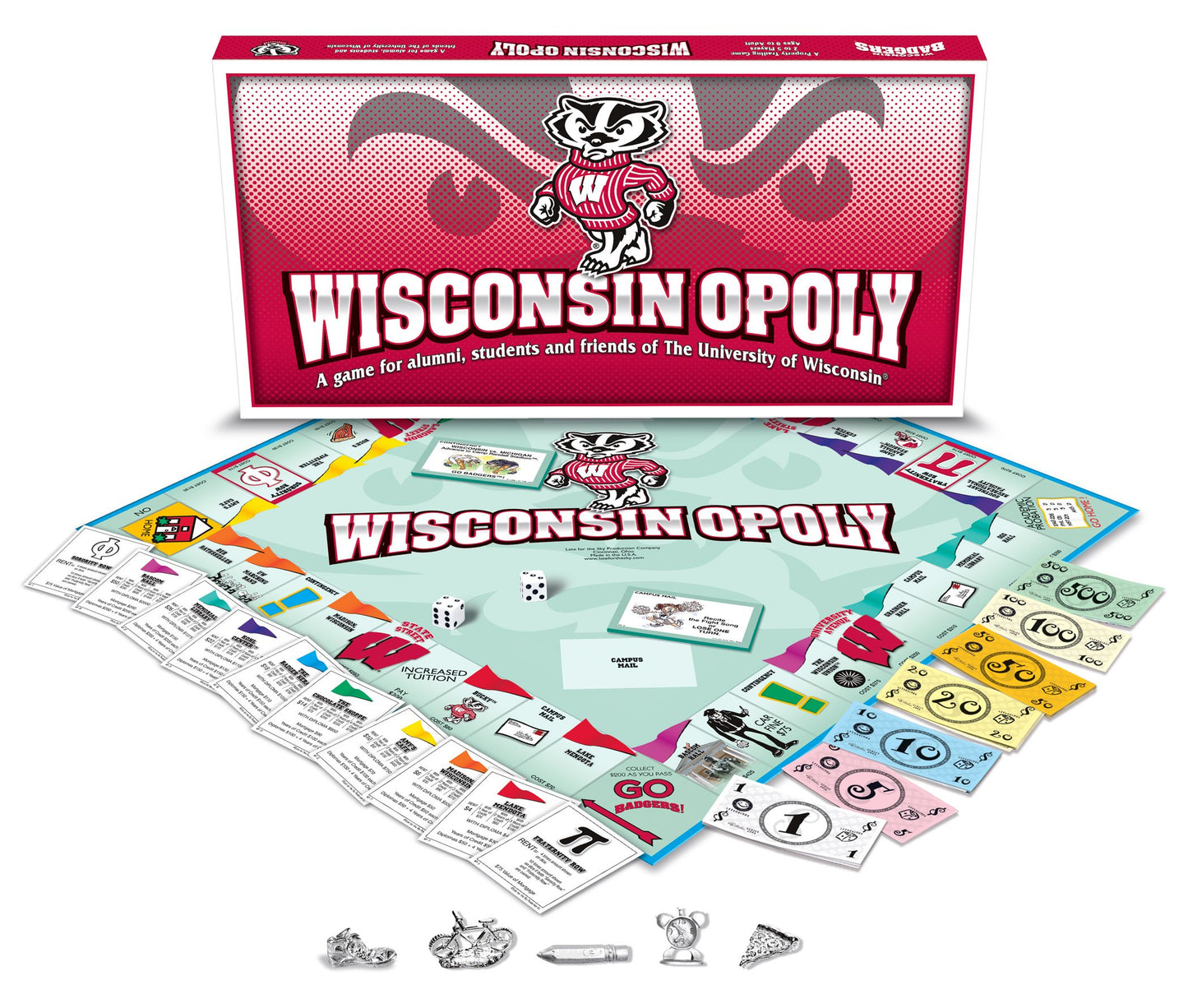 Late For The Sky University Of Wisconsin - Wisconsinopoly,Red, White