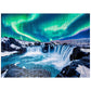 Mypuzzle Northern Lights Over Godafoss Waterfall In Iceland - Premium 500 Piece Jigsaw Puzzle For Adults
