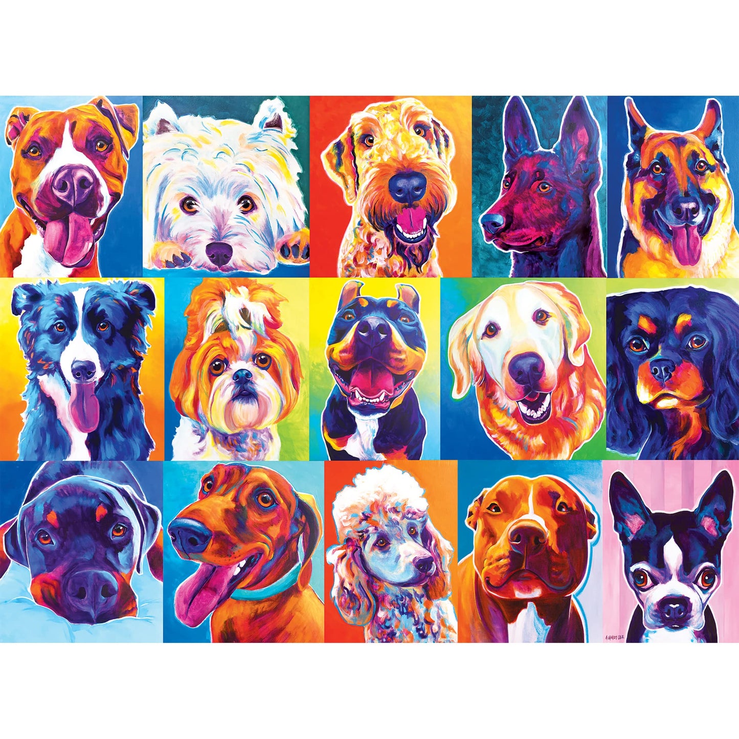 Roseart - Puzzle Collector - Happy Dawgs - 1000 Piece Jigsaw Puzzle For Adults