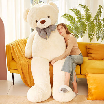 Ikasa Giant Teddy Bear Plush Toy Stuffed Animals (White, 70 Inches)