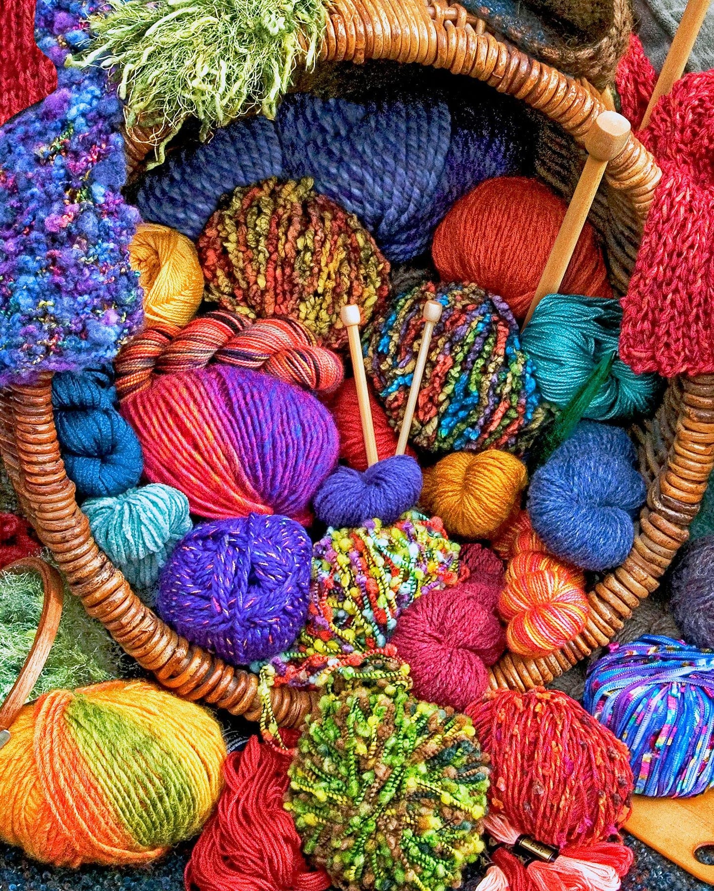 Springbok'S 500 Piece Jigsaw Puzzle Yarn Cornucopia- Made In Usa