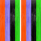 2 Pack Halloween Backdrop, 3.28 FT x 7.05 FT Orange Purple Black Green Party Streamer, Metallic Foil Curtains Tinsel Backdrop, H