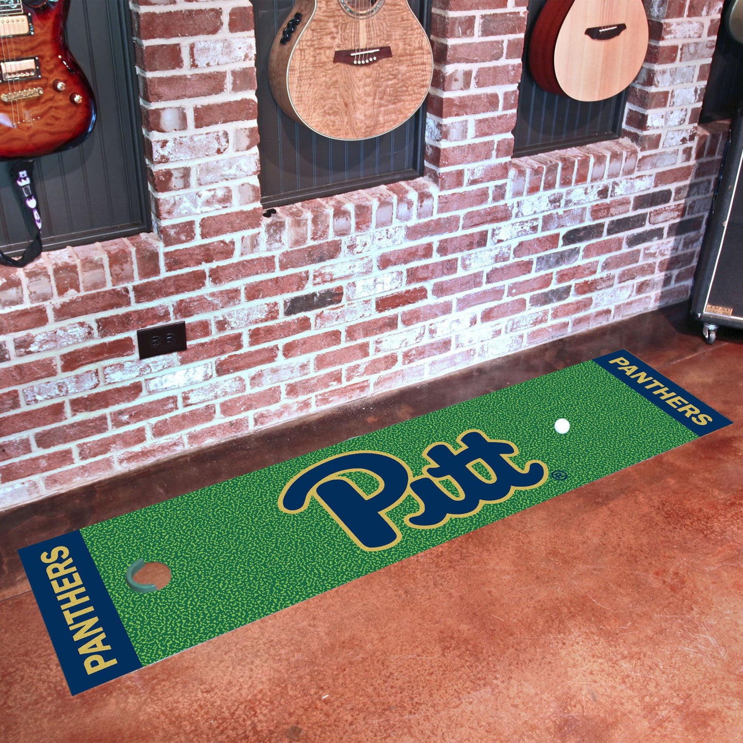FANMATS NCAA University of Pittsburgh Panthers Nylon Face Putting Green Mat , 18x72