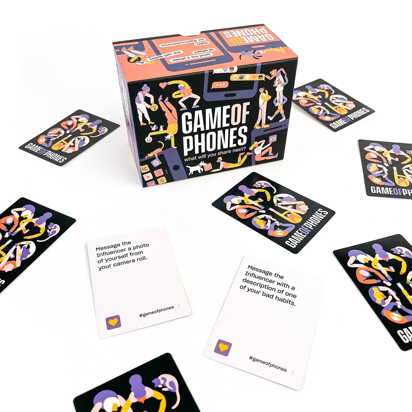 SolidRoots Game of Phones Card Game - Bright Plastic, Model BGZ110824, Fun Sharing Game for All Ages