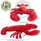 TigerHart 13-Inch Lenora The Lobster Plush Stuffed Animal - Multicolor, Soft Polyester Material