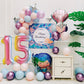 Smlpuame 40 Inch Number Balloons 0-9 Rainbow Gradient Large Number 15 Balloons, Digital Balloons For Birthday Party Celebration