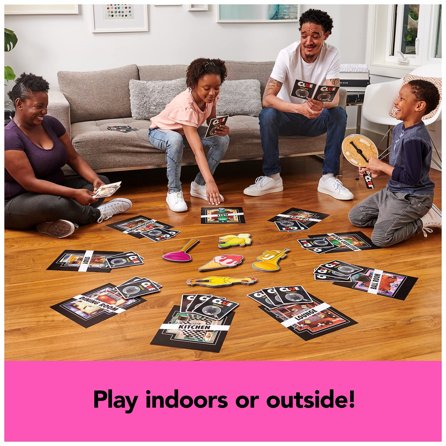Spin Master Games Clue Giant Edition - Oversized Family Game for 2-4 Players, Ages 6+, Plastic Board, Indoor & Outdoor Fun