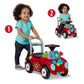Radio Flyer Busy Buggy - Toddler Car Ride On, Large Red Plastic Toy for Ages 1-3, Model 603