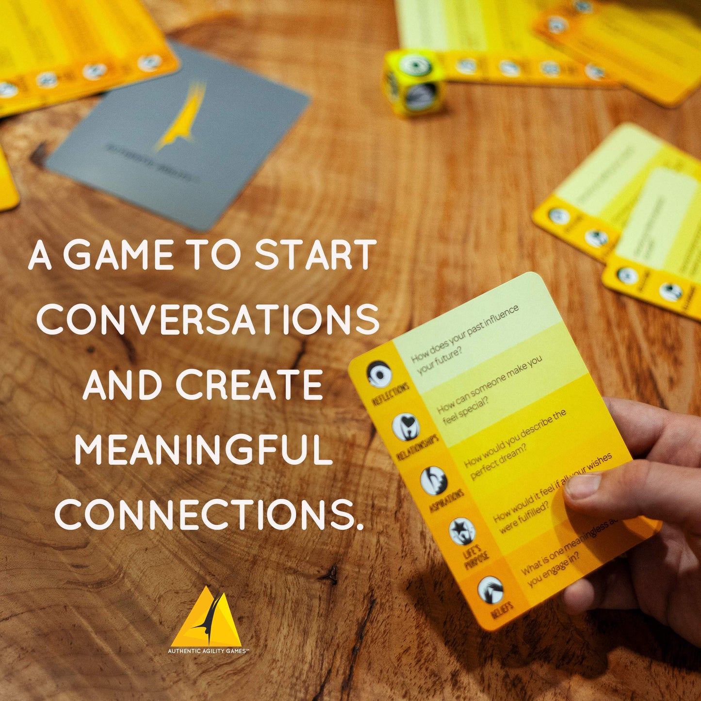 Authentic Agility Conversation Card Game (100 Cards - 500 Questions) Family Card Games For Adults, Teens, Families - Ice Breaker