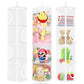 Coastal Rose 3Pcs Stuffed Animal Storage Foldable Stuffed Animal Net Or Hammock Organizer, 4 Compartments Hanging Toy Storage Or