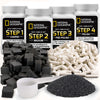 National Geographic Rock Tumbler Media - The Ultimate Rock Polishing Supplies Kit, 4 Stage Bulk Grit, 1.5 Pounds Of Ceramic Pell