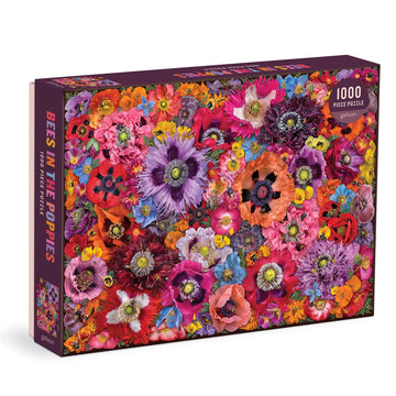 Bees In The Poppies 1000 Piece Puzzle From Galison - Beautiful 27'' X 20'' Puzzle Featuring Photographs From Troy Litten, Thick