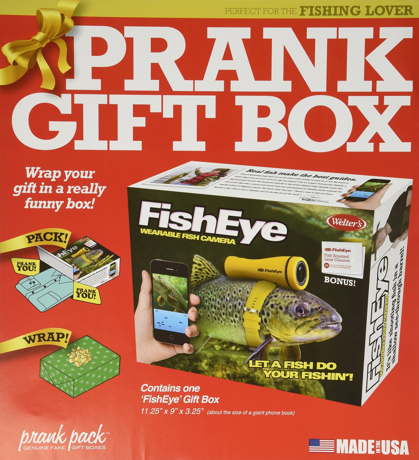 Prank Pack, Fish Eye Prank Gift Box, Wrap Your Holiday Real Present In A Funny Authentic Prank-O Gag Present Box | Novelty Gifting Box For Pranksters, Birthday Gift Wrap
